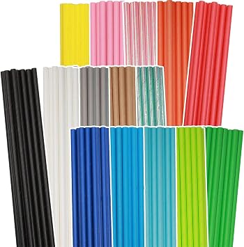 Gcardist Rainbow Paper Straws for Drinking Disposable Straws 100 Pack Bulk15 Solid Color