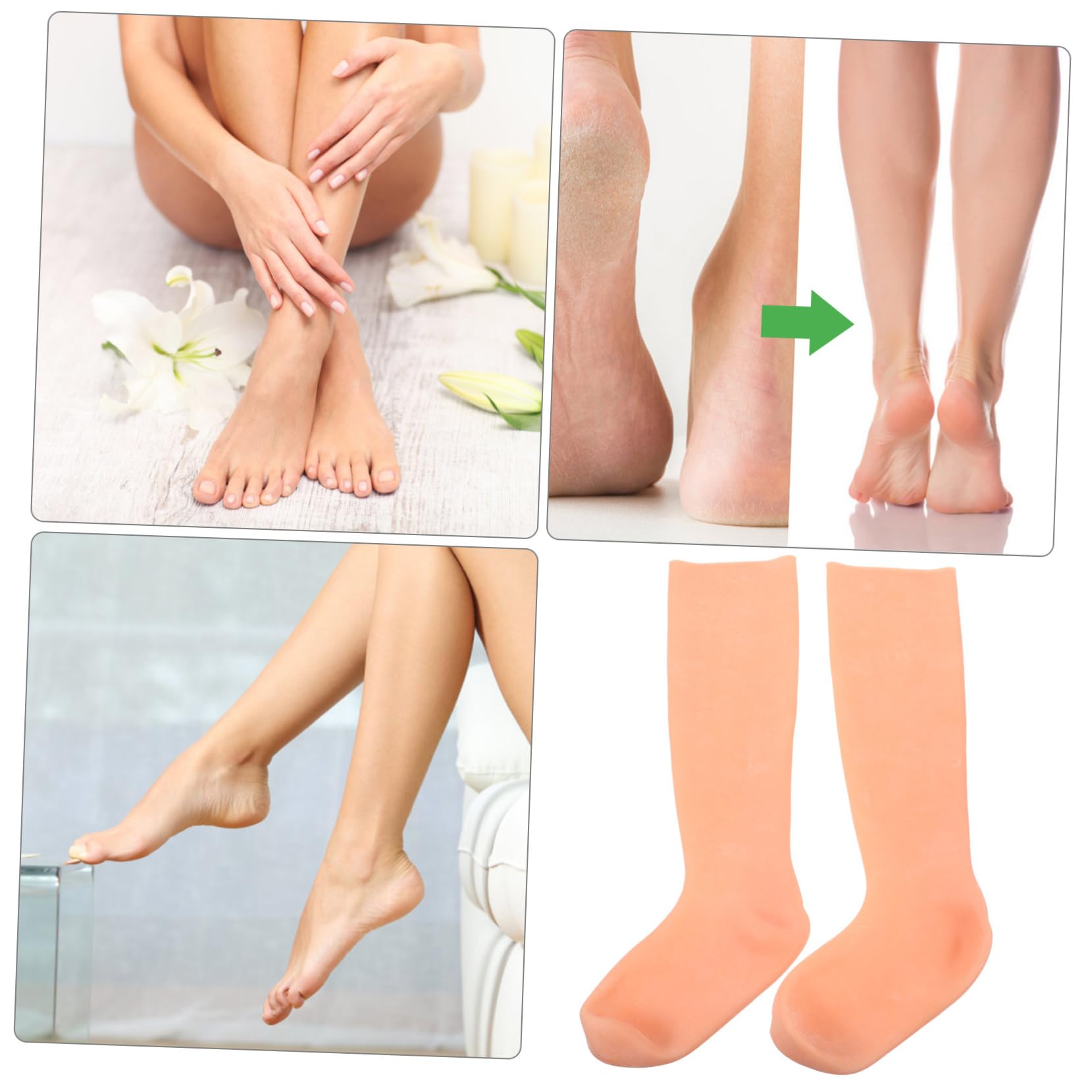 Fundas Exfoliantes Para Pies Calcetines Largos Hidratantes Loción Para Cuidado De Pies Secos Para Spa y Diario