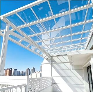 Lámina de Policarbonato Flexible para Techos, Placa Acrílica Transparente, para Toldos de Invernadero,Cocheras y Cerramientos Paneles de Repuesto, 0.8×1m (2.6×3.3ft)