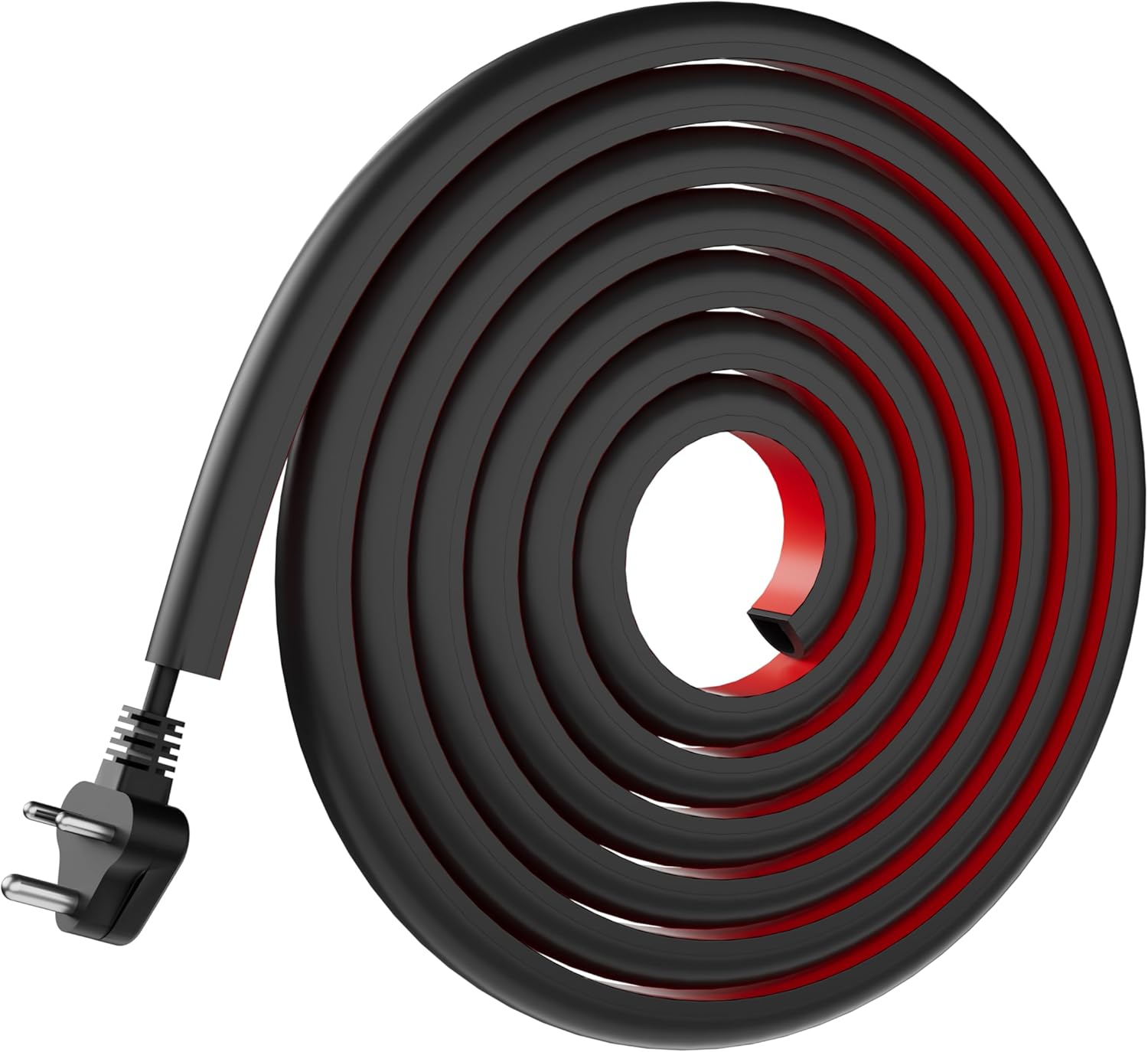 Cord Hider for Wall Mounted TV, 196" One Cable Cover with Side Open, Flexible Silicone Wire Raceway Management,Self-Adhesive Cord Organizer,Wire Concealer Channel, Black
