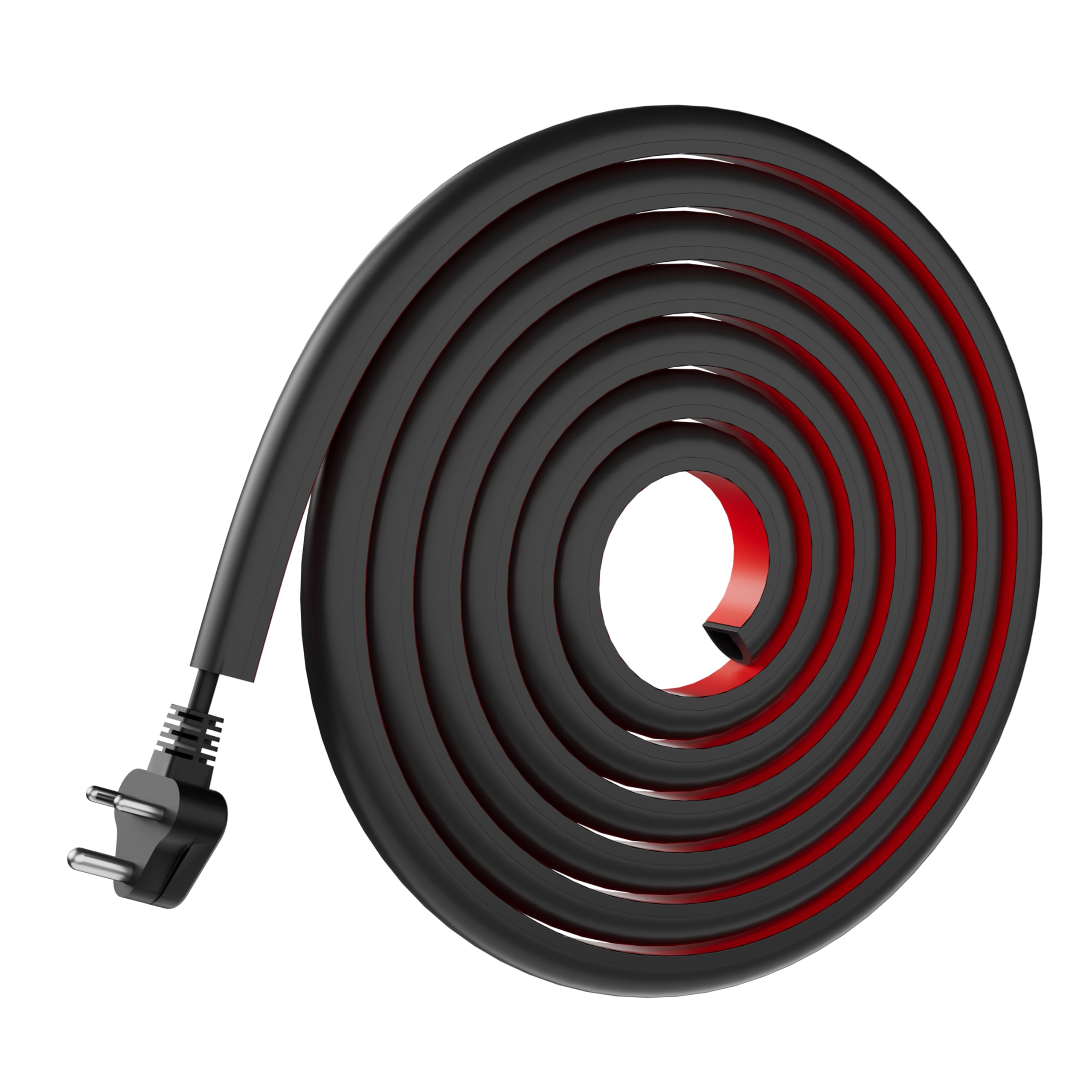 Kabelkanal selbstklebend 4m– Flexibler Silikon Kabelkanal für 1 Kabel (15x12 mm) – Kabelabdeckung für Wand, TV & Schreibtisch – schneidbar & überstreichbar (Schwarz)