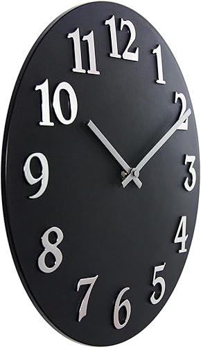 Miniatura 9 de Infinity Instruments Vogue, reloj de pared moderno con acabado mate, impresionante manecillas y números de metal fáciles de leer, diseño de ojo de