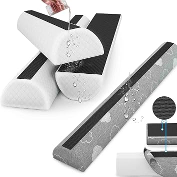 Sleepah 3 Pack Bed Rail for Toddlers Memory Foam Bed Bumper Guard w Dual Non-Slip Pads Top & Bottom Bed Rail is Waterproof Washable Soft Removable Cover for Kids, Adults & Seniors