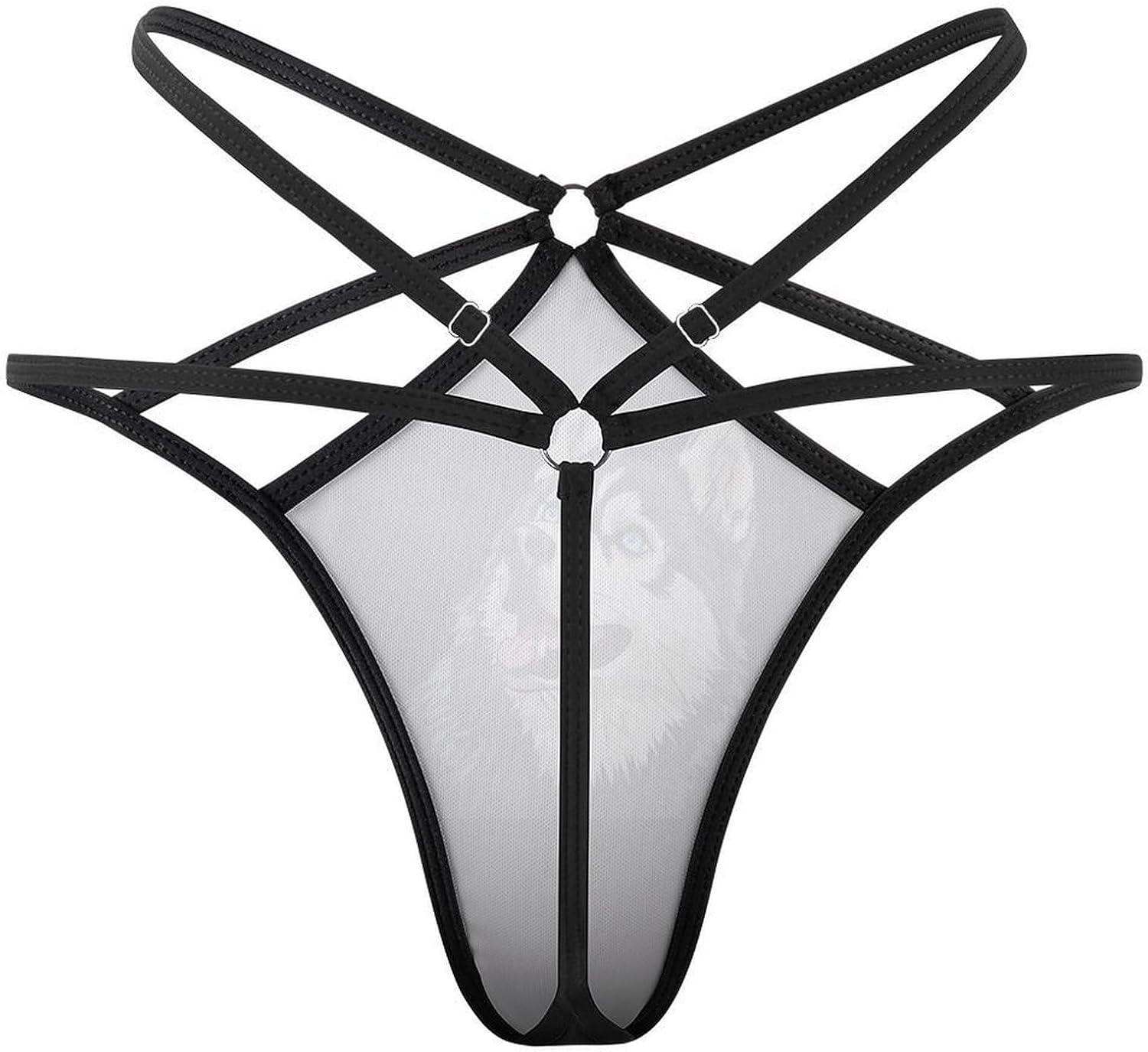Siberian Husky Dog Funny Women's T-back Thong Panties G-String Printed No Show Underwear