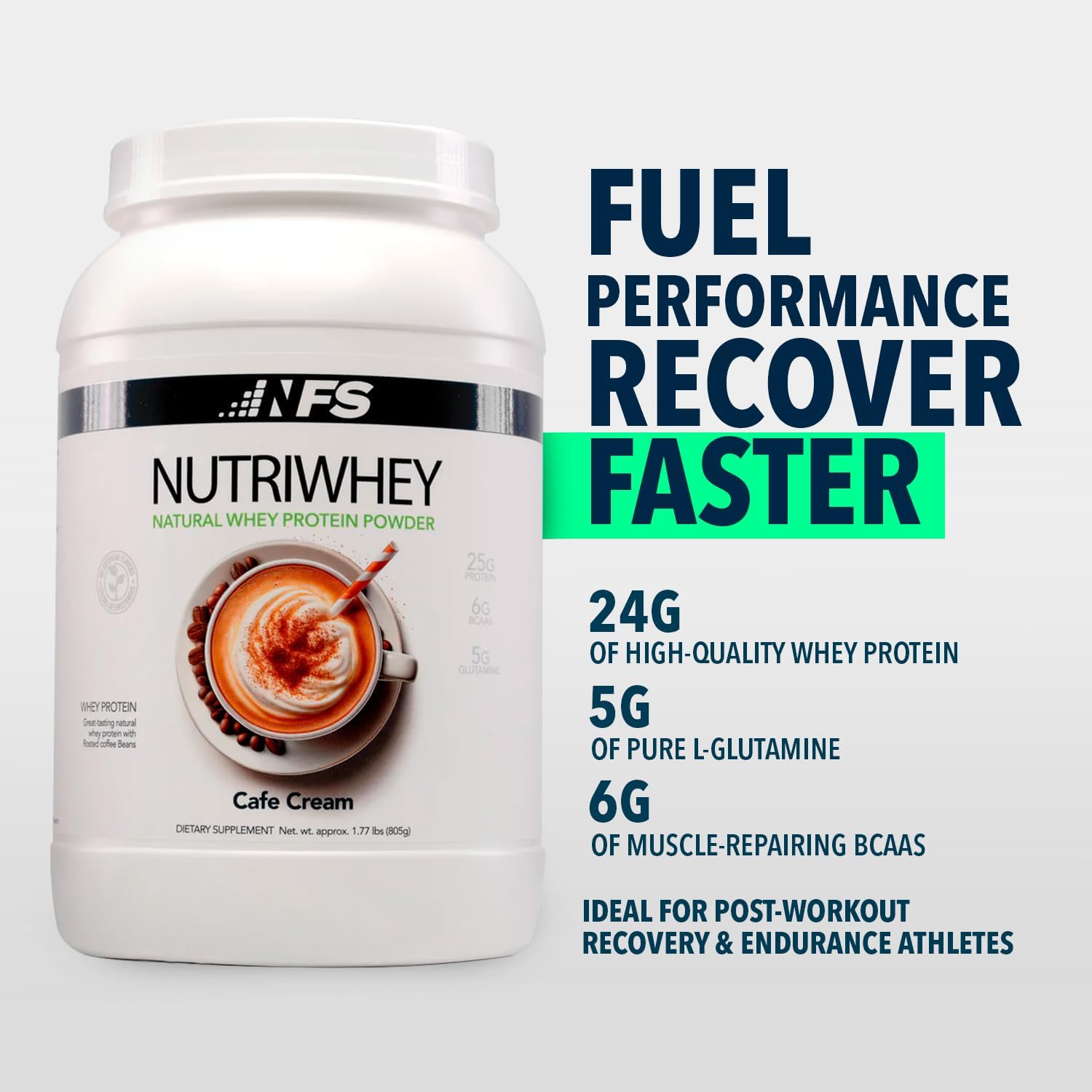 NutriWhey Natural Whey Protein Powder Supplement