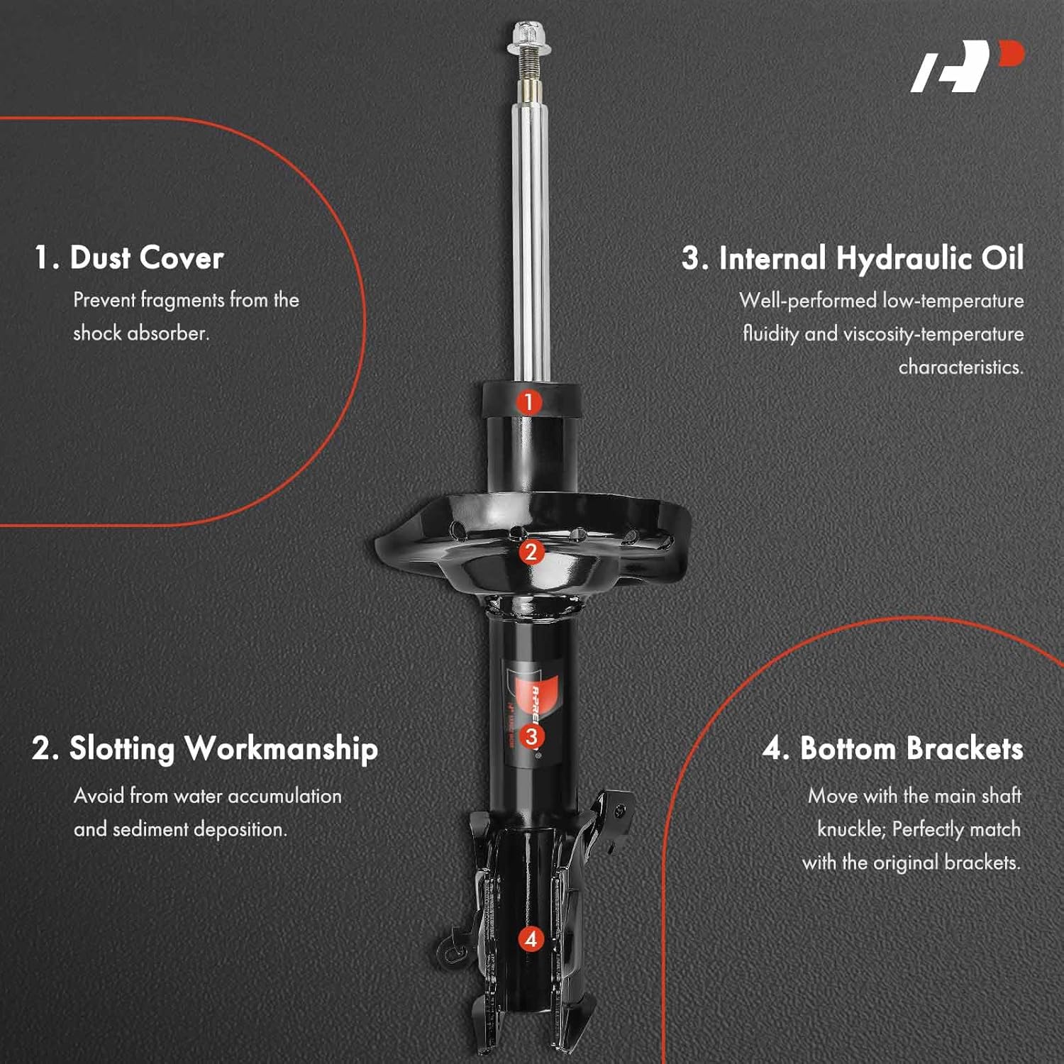 A-Premium Front Pair (2) Strut Assembly Compatible with Subaru Legacy 2018-2019, AWD, Driver and Passenger Side