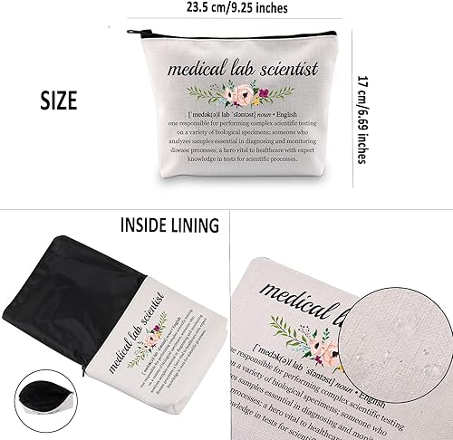 Miniatura 3 de G2TUP Medical Lab Scientist Gift Medical Lab Scientist Definition Makeup Bag Lab Tech Cosmetic Bag Lab Technician Gift Science Geek Zipper Travel