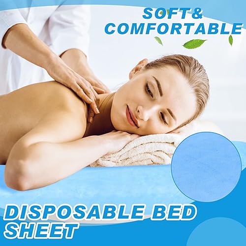 Miniatura 6 de Oudain 50 sábanas bajeras desechables con elástico, impermeables, a prueba de aceite, 39 x 87 pulgadas, fundas desechables para cama de masaje, spa,