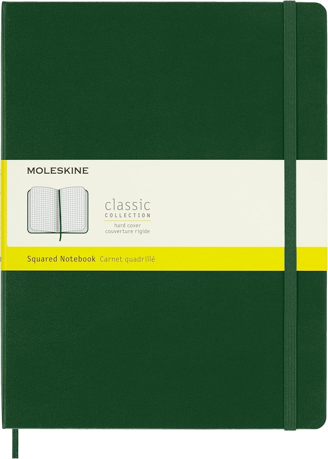 Notebook, Extra Large, Squared, Myrtle, Green, Hard Cover (7.5 x 9.75)