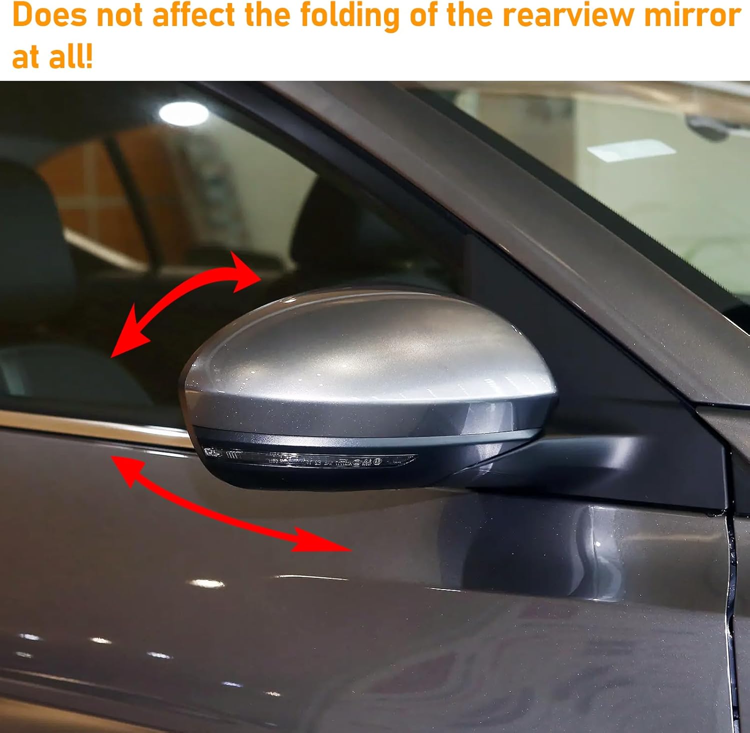 Moonlinks Compatible with Nissan Sentra 2020 2021 2022 2023 2024 Side Mirror Cover Replacement, Gray Right Passenger Side Clip-on Mirror Cap for Sentra S/SR/SV/Sense/Advance/Exclusive