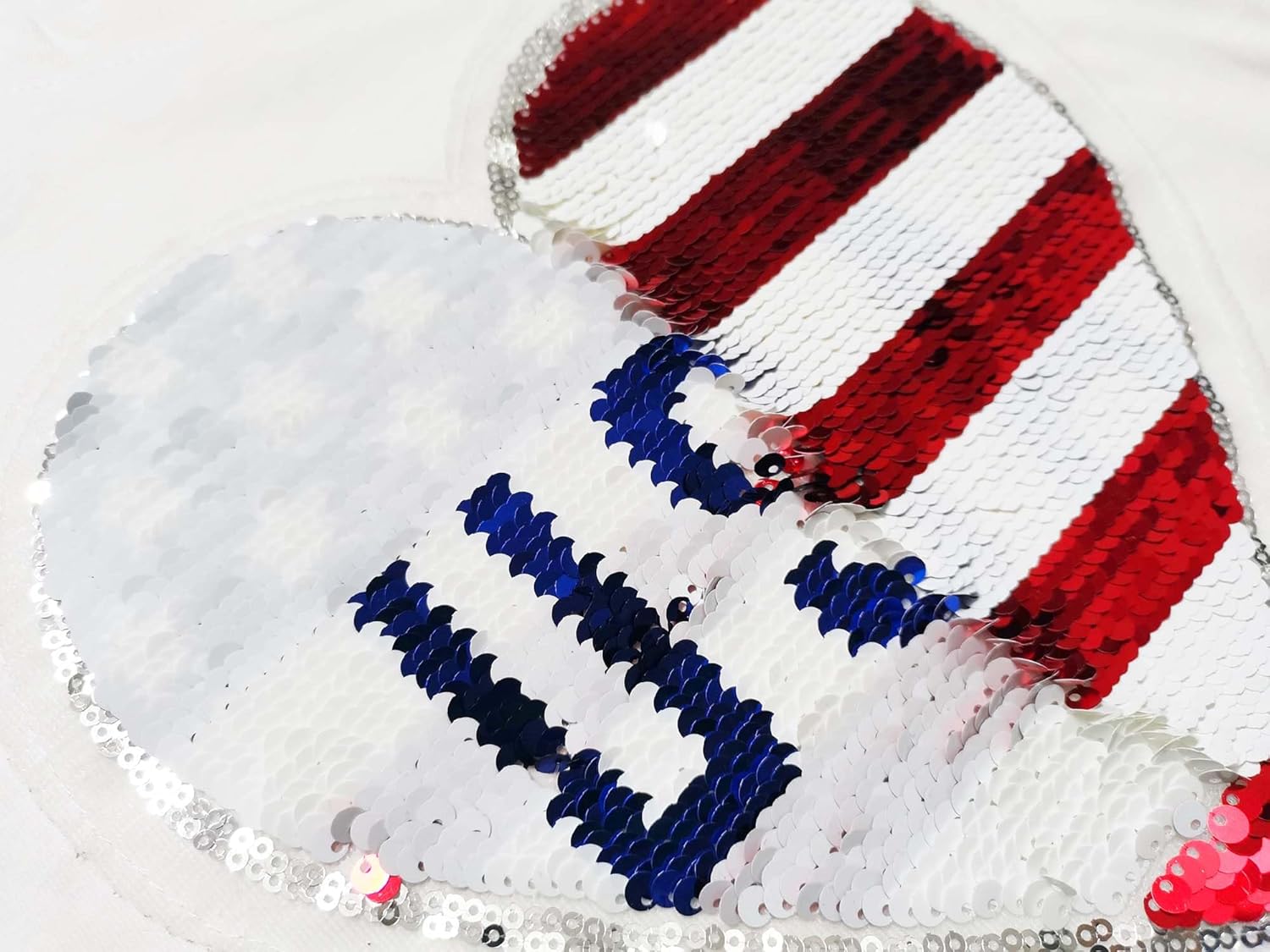 Mrocioa American Heart Flag Girls 4th of July Shirt USA Patriotic Kids Sequin T-Shirt for 2-7 Years - Image 5