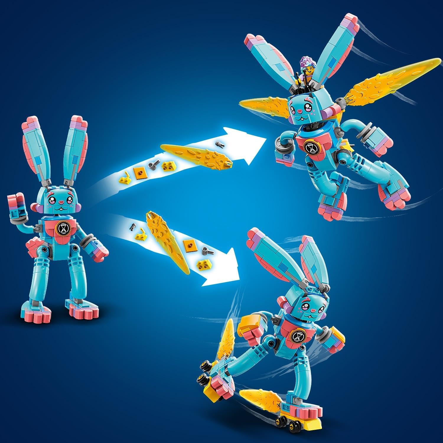 Lego 71453 DREAMZzz Izzie and Bunchu The Rabbit, Building Figure with Rollers, 2 Construction for Imaginative Game Based on TV Series, Animal Toys for Children, Boys, Girls from 7 Years Old