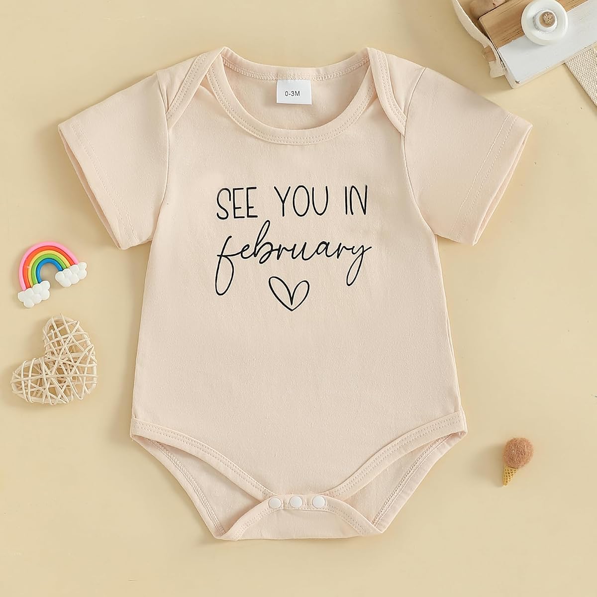 woshilaocai Baby Announcement Bodysuit Pregnancy Reveal for Family