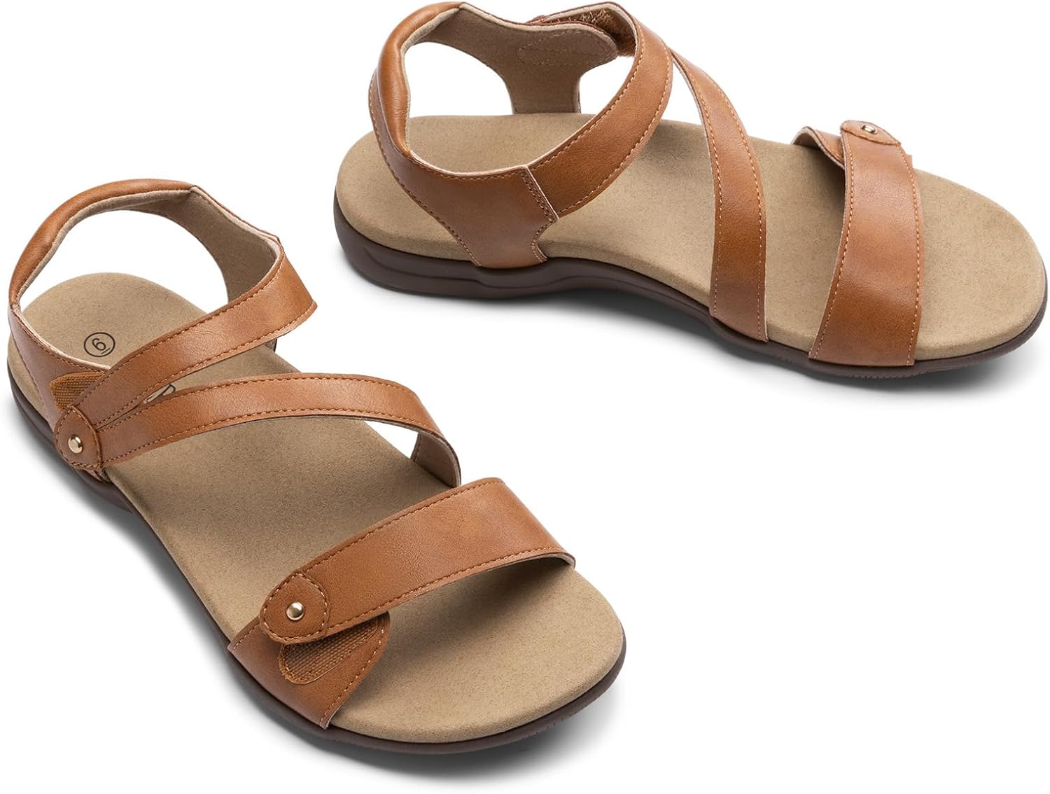 Rihero Orthopedic Sandals for Women Arch Support Comfortable Flat Sandals with Adjustable Strap for Summer Beach Walking - Image 6