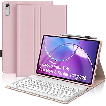 Pink Keyboard for Lenovo Idea Tab Pro Gen 2 Tablet 13 Inch 2026
