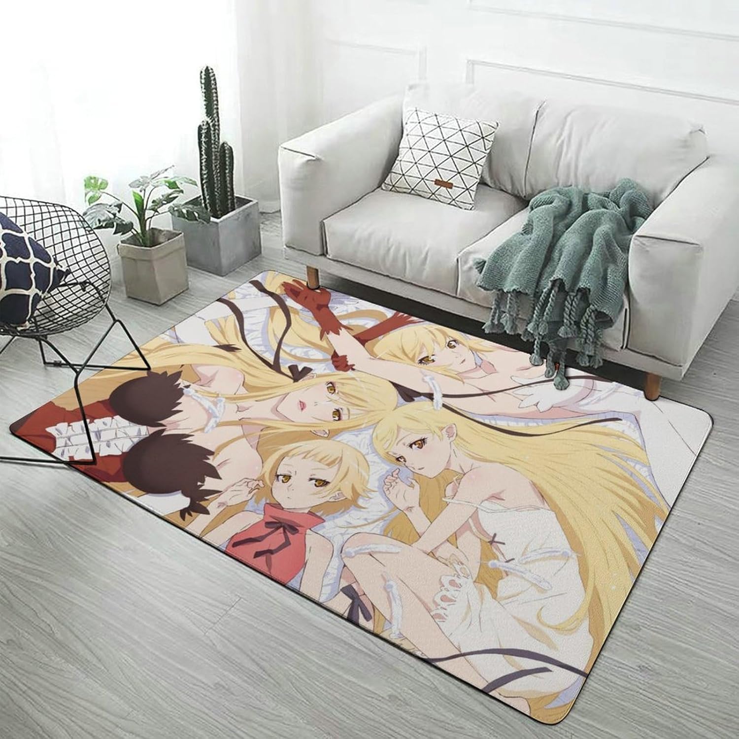 カーペット 傷物語 忍野忍 グッズ ラグマット ラグ 絨毯 大判 じゅうたん 洗える ふわふわ フロアマット リビングマット おしゃ