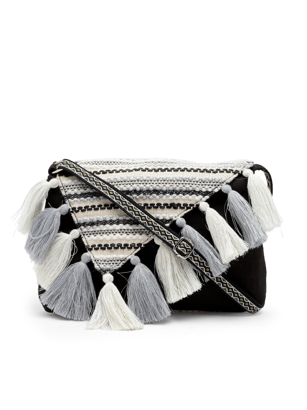 See full amazon price history chart for Anekaant Geomat Black & Silver Striped Jacquard Cotton Canvas Sling Bag Anekaant Geomat Black & Silver Striped Jacquard Cotton Canvas Sling Bag (B0CBCC37DC) Amazon Price History, Amazon Price Tracker