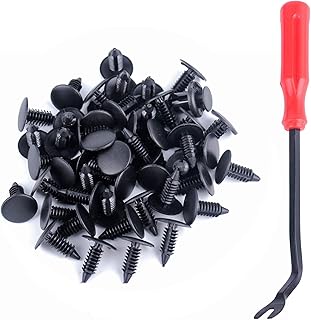 Mamiko 50 Pcs Plastic Fastener Push Pins Compatible with Electric/Gas Yamaha Golf Cart X-Mas Club Car EZGO TXT RXV Tree Rivets Clips Replace# 1010434, 16816-G1, 16816-G2, 10-9150-NS, 90269-06028