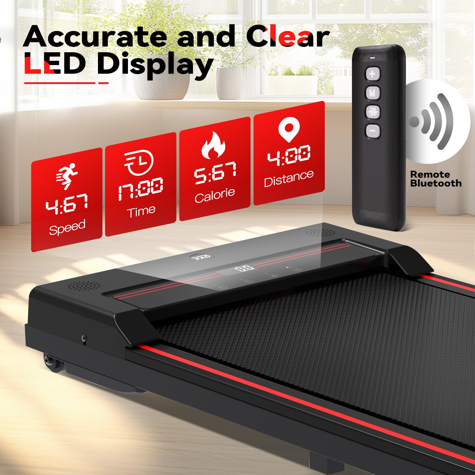 Sperax Tapis Roulant Salvaspazio,Schermo LED Ad Alta definizione,Carico Massimo Di 140 KG,Tapis Roulant Elettrico