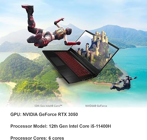 Miniatura 4 de MSI Laptop para juegos delgada GF63 2023, pantalla FHD de 15.6 pulgadas de 144 Hz, Intel Core i5-11400H hasta 4.5GHz, NVIDIA GeForce RTX 3050, 16 GB