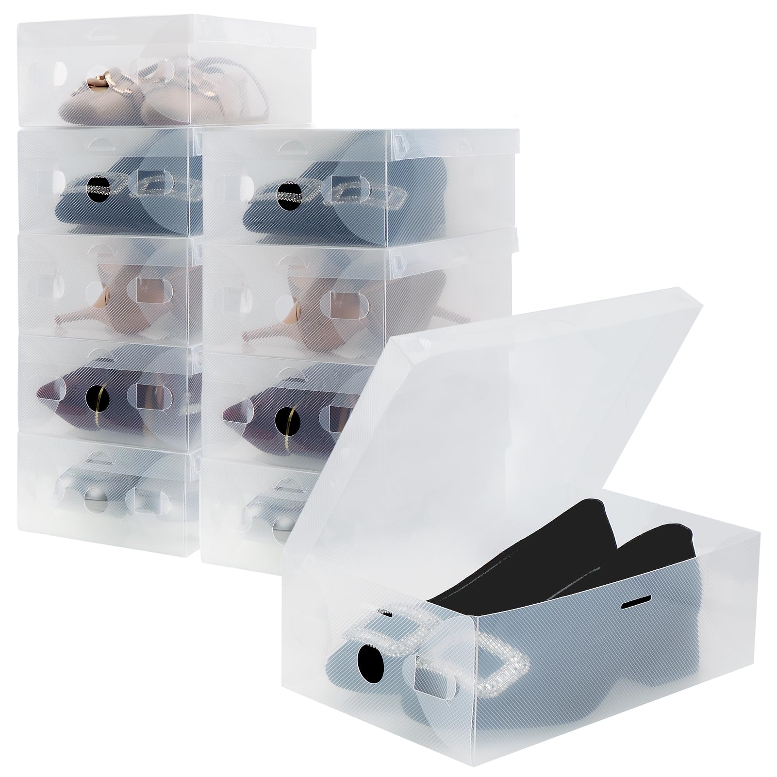 Boîtes à chaussures transparentes Kilofly pour stopper le désordre du placard