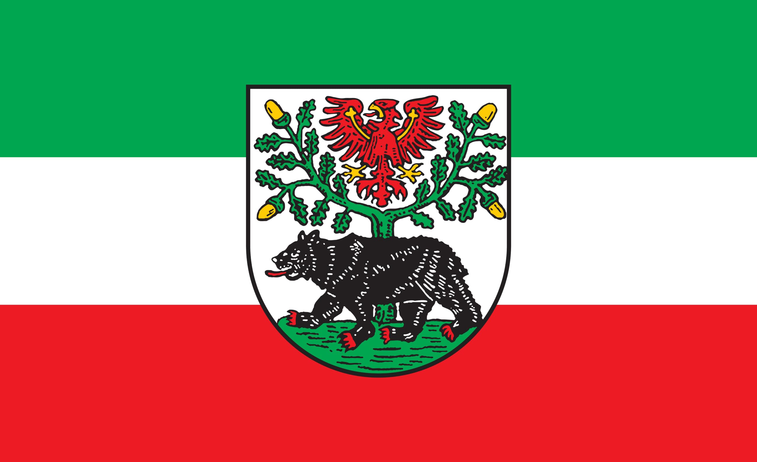 Drapeau de Bernau, Brandenburg Ultra Navire, 500 x 300 cm