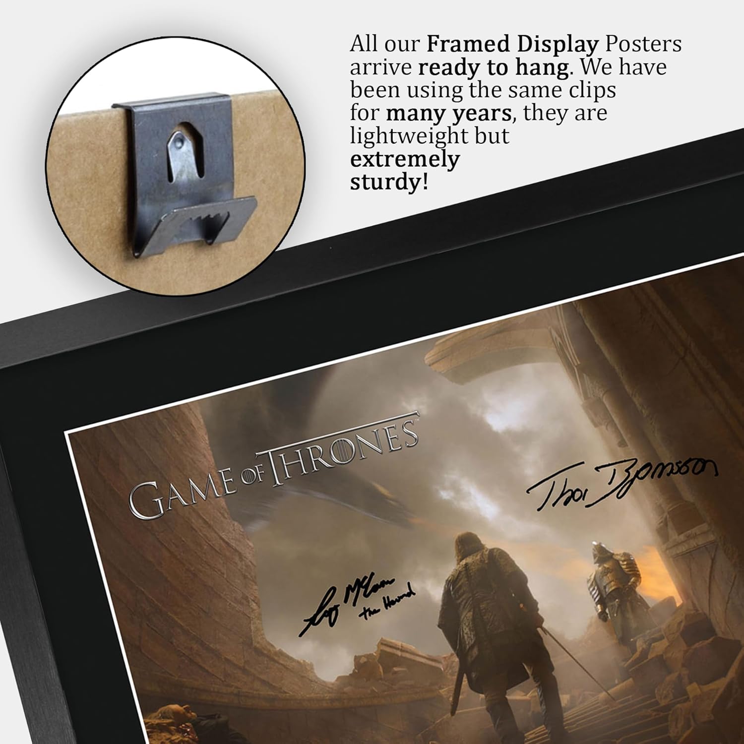 HWC Trading Game of Thrones Scene 5 Gifts Printed Signed Autograph Picture for TV Memorabilia Fans - 16" x 12" Framed