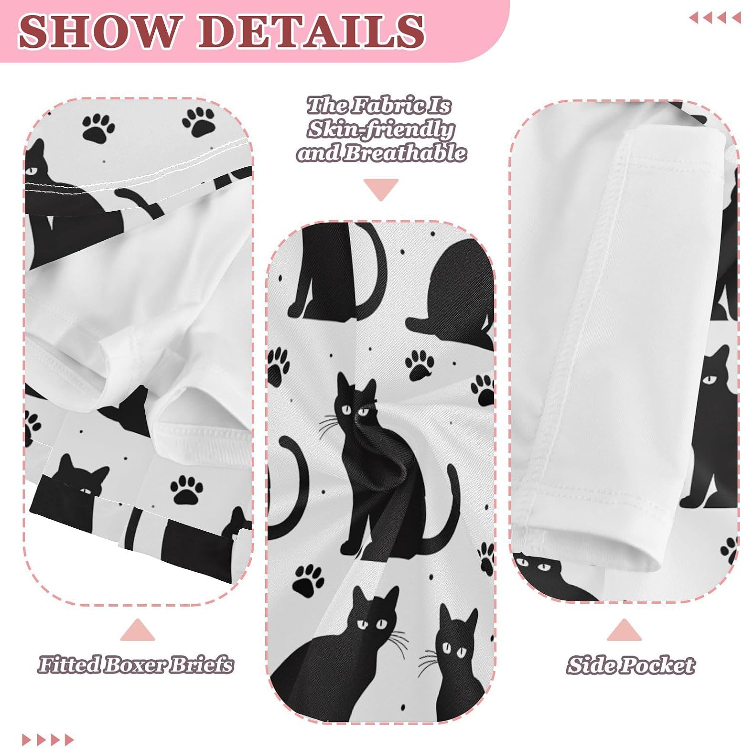 visesunny Halloween Cat Silhouette Girl's Golf Skirt Athletic Tennis Skort Sport Activewear with Double Layer Pockets