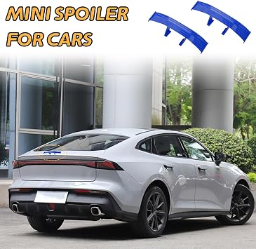 2PCS Car Spoiler,Universal Car Mini Spoiler Lip, Carbon Fiber Rear Tail Wing,Spoilers for Cars,Front & Rear Spoilers,Mini Spoiler Wing,Decorative Spoiler Wing for Cars,Modified Accessories (Blue)