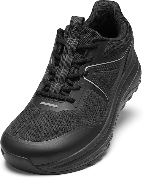 ZURIN Men's Zero Drop Running Shoes Wide Toe Box, Cushioned Supportive Mens Slip On Walking Sneakers Wide Width, Comfortable Athletic Jogging Workout Gym Tennis Shoes
