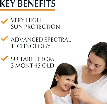 Eucerin Sun Kids Sensitive Sunscreen SPF50+ 200ml, Sun Cream SPF 50 for Sensitive Children's Skin, Ultra High Protection from UVA/UVB, Water-Resistant and Fast Absorbing Gel-Cream Formula