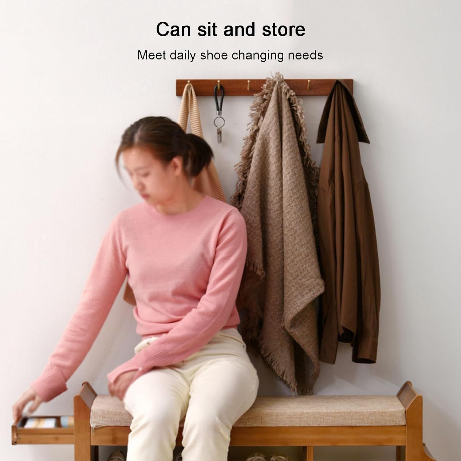 Shoe Storage Bench for Entryway - Versatile Entryway Bench with Shoe Storage for Corridors, Living Rooms, and Bedrooms - Storage Bench for Entryways