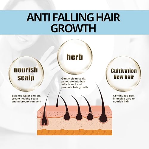 Miniatura 8 de Juego 4 en 1, champú y acondicionador de biotina, champú para adelgazar el cabello y la pérdida de cabello, infundido con agua de arroz, aceite de