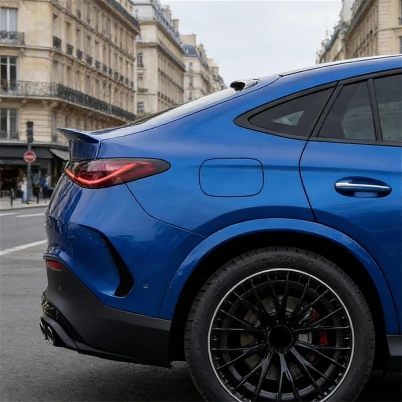 Kompatybilny z Mercedes Benz GLC Coupe C254 2023 2024 2025 tylny Spoiler okna samochodu sport ABS dach ogon skrzydło Splitter zestaw do modyfikacji nadwozia(Carbon Fiber look)