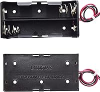 Vista 7 de Adeept Soporte de batería de 2 ranuras con cable y conector JST de 0.100 in y enchufe para batería 18650 de 4 celdas, baterías conectadas en serie