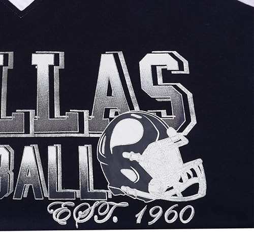 Miniatura 6 de Camisetas raglán Athletic City para mujeres fanáticos del fútbol - Azul marino y blanco