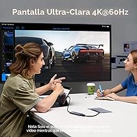 Vista 3 de UGREEN Revodok Pro - Hub USB-C 6 en 1 de 10Gbps 4K 60Hz HDMI, entrega de energía de 100W para MacBook Pro/Air, iPad Pro, Thinkpad Rog Ally y más.