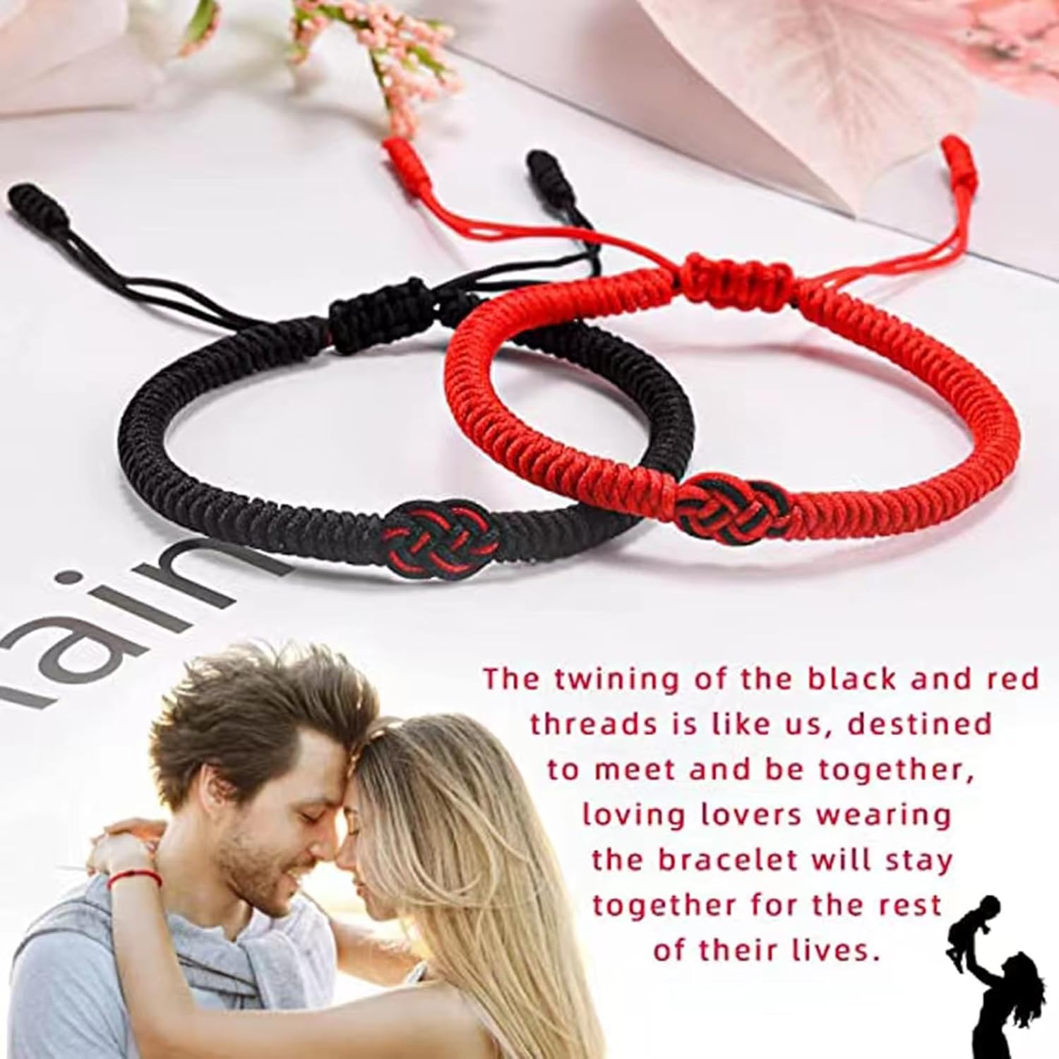 Talisman Tibetan Handmade Lucky Bracelet,Red/Black Infinity Protection Bracelet, Surfer String Wrap Bracelet for Men, Women, Forever Friendship - Image 7