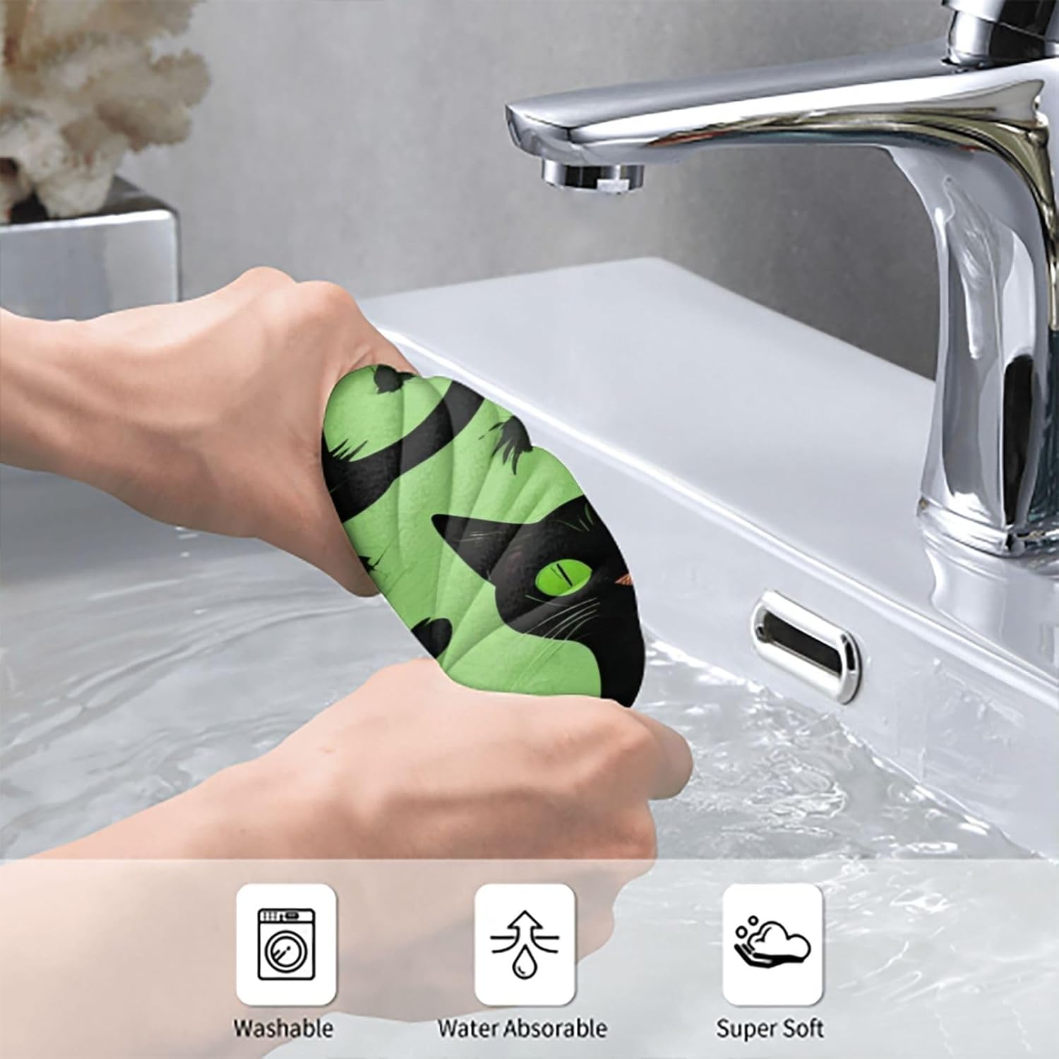 Cat Print Print Hand Towels for Kitchen, Decorative Bathroom Towels Decor Farmhouse Cute for Men Women Gifts