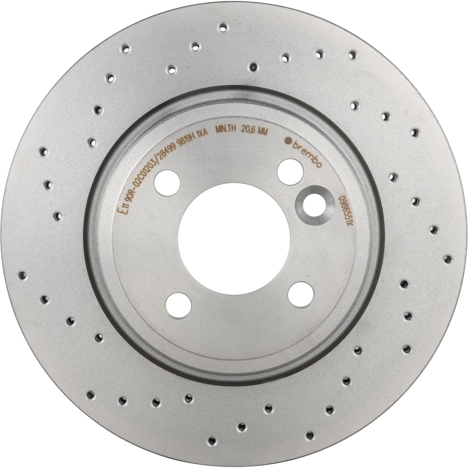 Brembo Xtra 09.8655.1X - Disco Freno Forato Anteriore, Set di 2