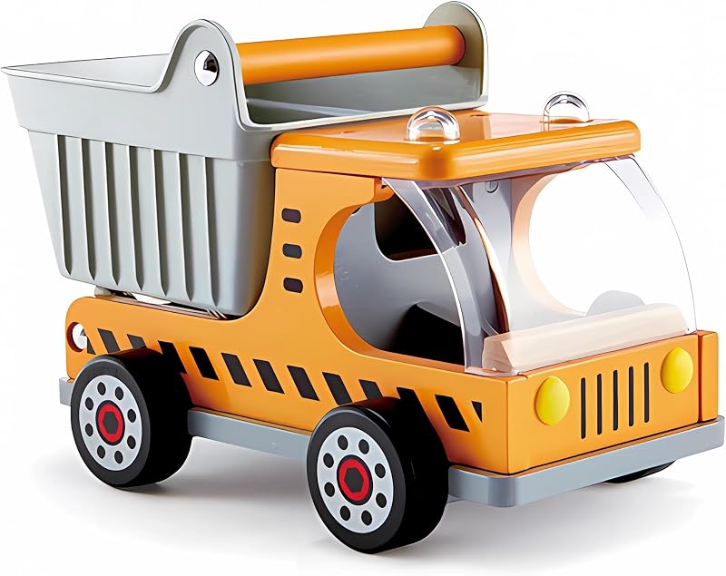 Camión volquete de madera | Juguetes de vehículos de construcción para juegos de simulación para niños pequeños