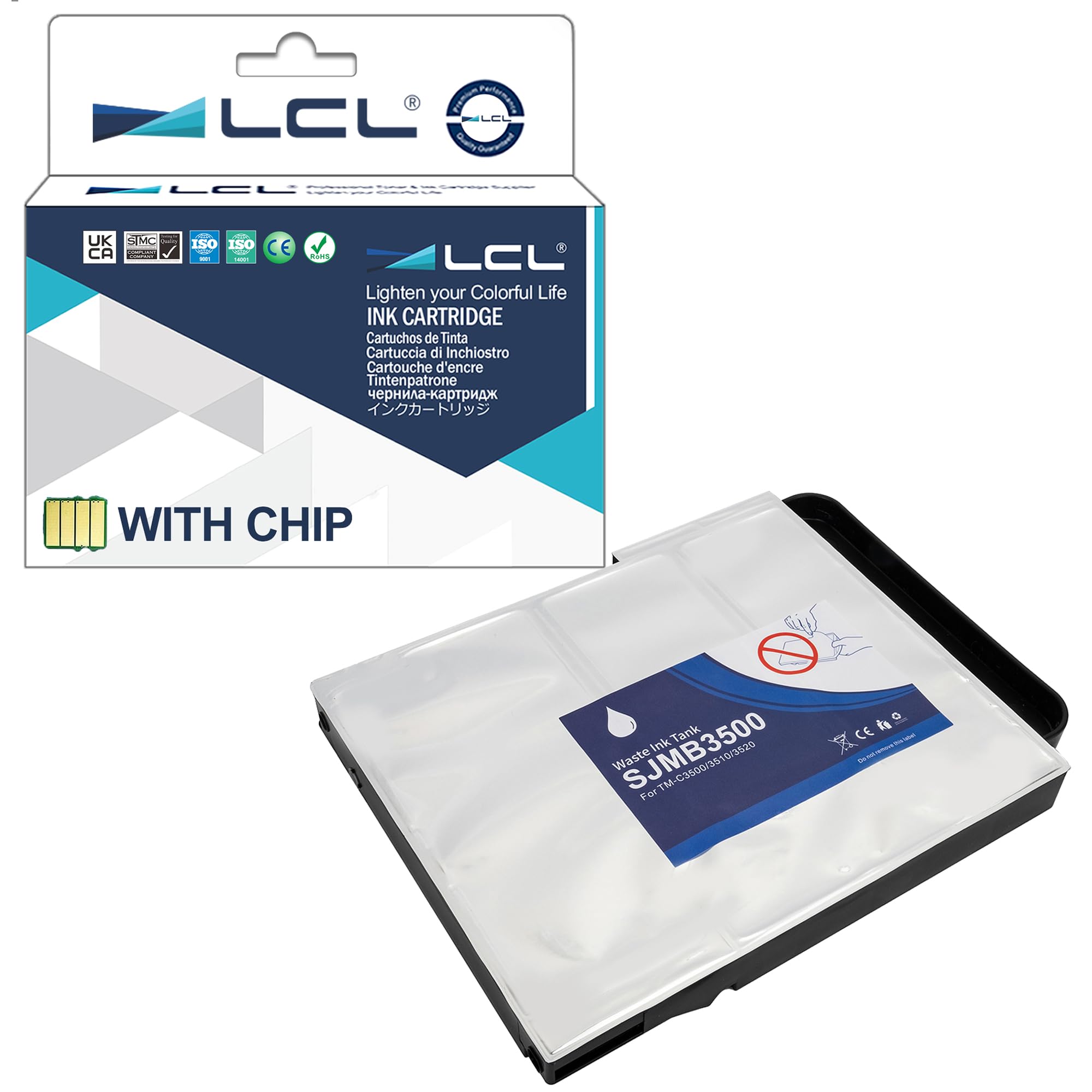 LCL SJMB3500 C33S020580 Maintenance Box Scatola di manutenzione Compatibile Sostituzione per Epson ColorWorks C3500 Series TM-C3500 C3510 C3500 C3520 (1-Pack Nero)