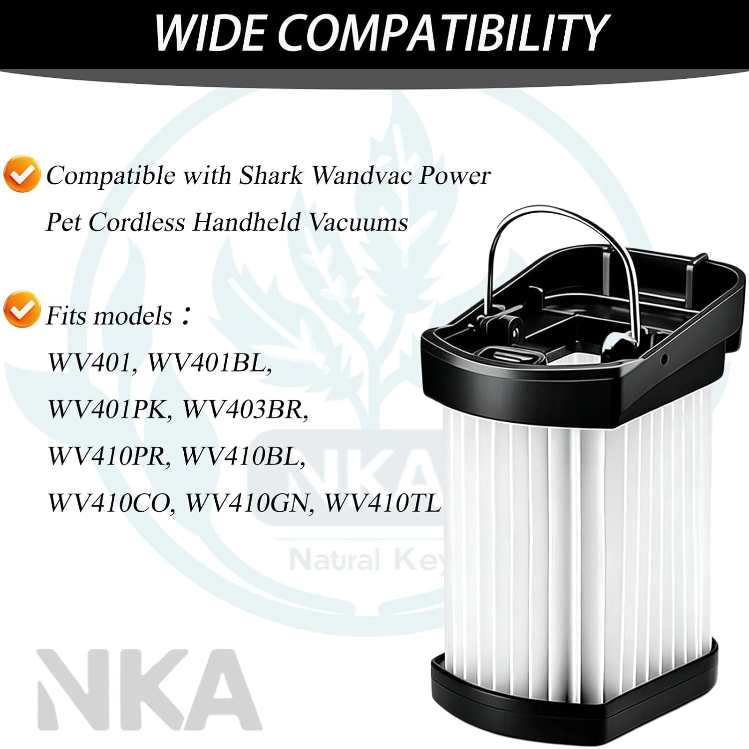 2 Pack Filters for Shark Wandvac Cordless Handheld Vacuum WV401 WV410CO image 3