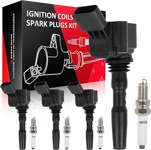 Vista 972 de SCITOO 1 bobinas de encendido con 4 bujías de iridio para Chevrolet 2011-2015 Cruze 1.4L 2016 Cruze Limited 1.4L 2012-2020 Sonic 1.4L 2013-2021 Trax