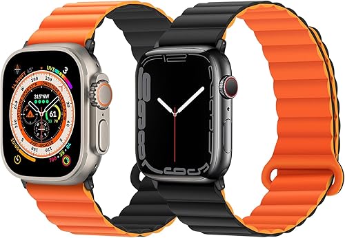 Miniatura 2 de Anlinser Compatible con Apple Watch Band de 494645444241401.496 in, correa magnética reversible de doble cara para mujeres y hombres, para iWatch
