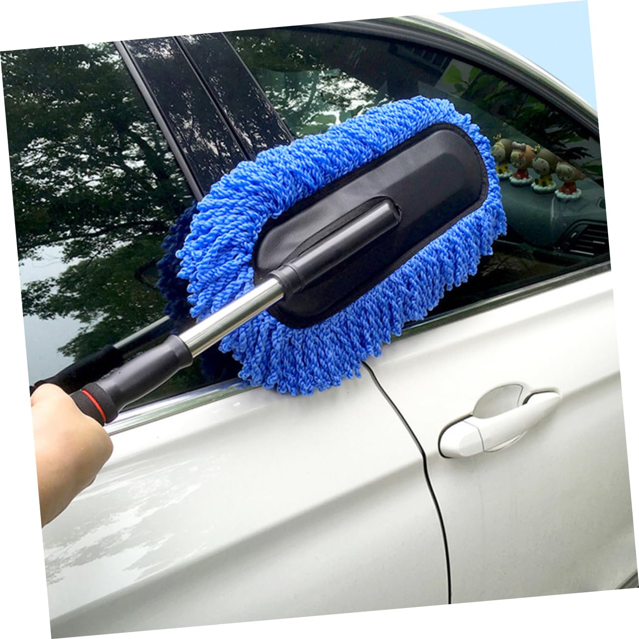 ULTECHNOVO 2 Stück Autoreinigungsbürste mit Verstellbarer Länge aus Edelstahl und Pp für Auto und Haushalt Effektive Innenraumreinigung und Staubentfernung