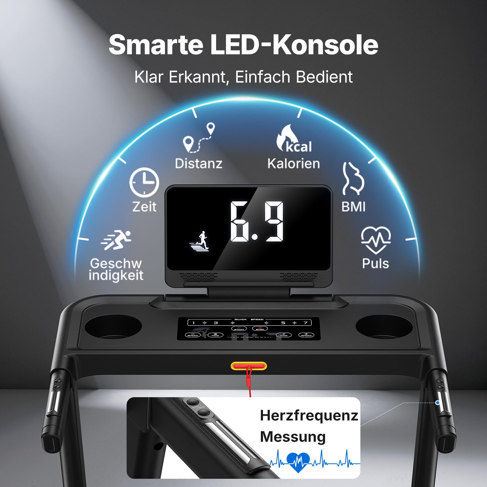 MERACH Laufband Für Zuhause mit Steigung, 0%-18% Automatische Neigung, 8.5km/h12km/h/14km/h Laufband Klappbar, Walking Pad, Treadmill for Home Max 136KG/159KG, 42 * 108CM/46 * 120CM, Laufbänder APP