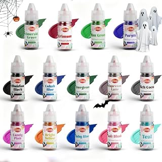 Oil Based Food Coloring for Chocolate, 14 Colors Oil Food Dye for Baking, Cake Decorating, Candy Melts, Food Grade Dye for Icing, Frosting, Fondant, Slime, DIY