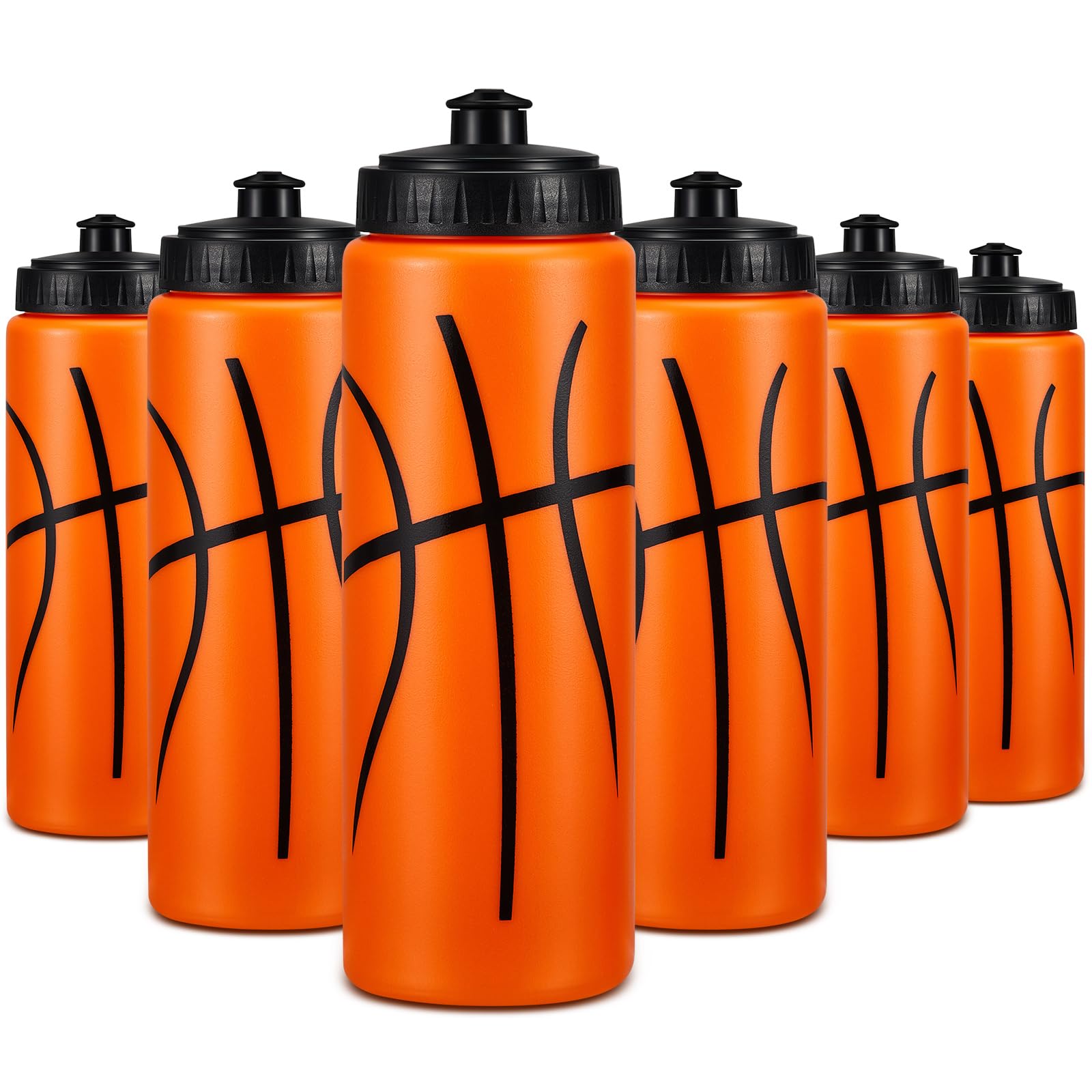 Yaomiao Basketball Water Bottle 20 oz Reusable Bpa Free Squeeze Easy Carry Leak Proof Team Sports Basketball Stuff Gifts