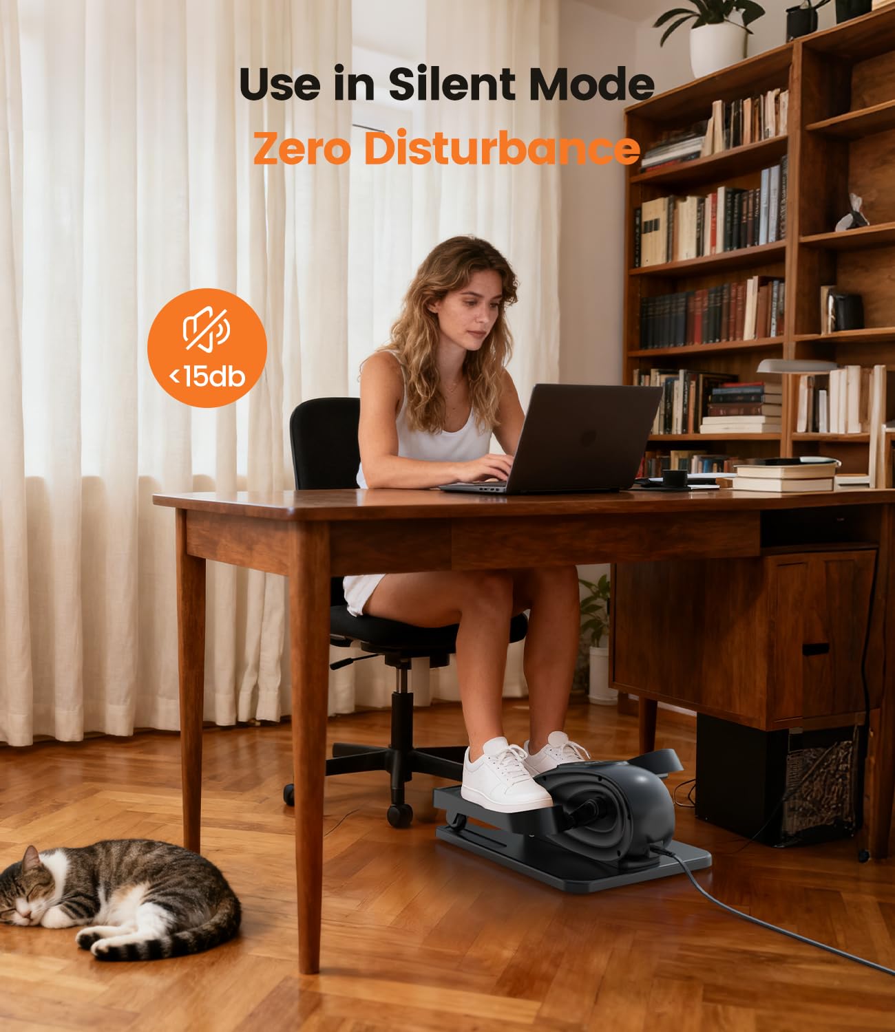 Pedaliera Riabilitazione Elettrica, Ellittica da Casa per Anziani - Pedaliera per Esercizi Gambe, Ellittica Elettrica <15dB Silenziosa, 15 Velocità, Display LED, Telecomando, Compatta 45.5x30.5x15cm